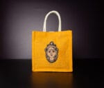 Jute bag with kalamkari face