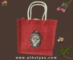 Jute bag with kalamkari face - Image 2