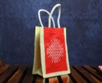 jute bag with kolam print