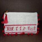 Jute Purse with pom poms - Image 3