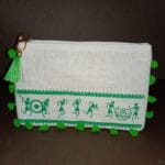 Jute Purse with pom poms - Image 4
