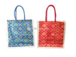 Jute With Full Brocade Bag - Image 2