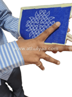 Mini Jute Bag With Kolam Print - Image 7