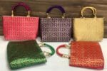 Brocade bag with tri-leaf print - Image 2