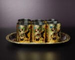 Meenakari Tray Set with 6 glasses