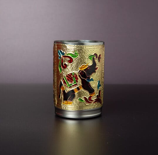 Meenakari Glass - Elephant Design with Gift Box