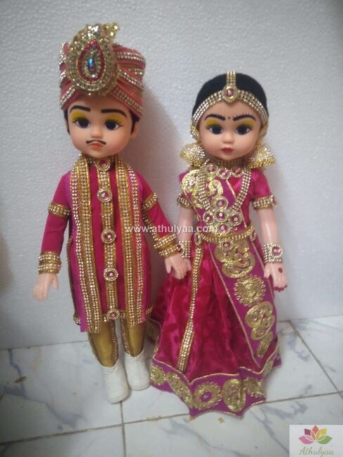 North Indian Wedding Couple Dolls  Indian wedding couple BArbie DOlls