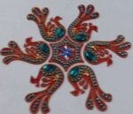 Peacock Acrylic Rangoli - Image 2