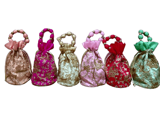 Gold Embroidery Potli