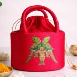 Embroidered Basket potli
