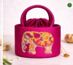 Hand embroidered Basket potli - Image 2