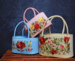 Hand embroidered Basket potli - Image 7