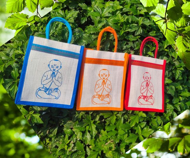 Shopping Bag, Cloth Bag Cotton, Jute Bag, Painted Sand Timer, Mountain and  Sea - Etsy