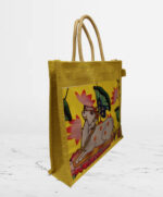 Jute Bag with Pichwai cow Print - Image 3