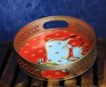 Pichwai Round Metal Tray - Image 4
