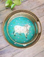 Pichwai Round Metal Tray - Image 5
