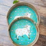 Pichwai Round Metal Tray - Image 9
