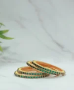 Silk thread Kundan Bangle pair