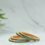 Silk thread Kundan Bangle pair