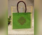 Jute lunch bag with kolam