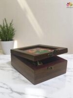 Tanjore style reverse glass paint jewel box - Image 3