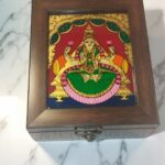 Tanjore style reverse glass paint jewel box