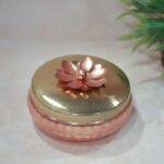 Metal Matki Box Copper Finish