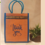 thank you print jute bag