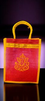Ganesha Jute bag with thank you print - Image 4