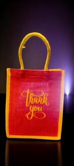 Ganesha Jute bag with thank you print - Image 3