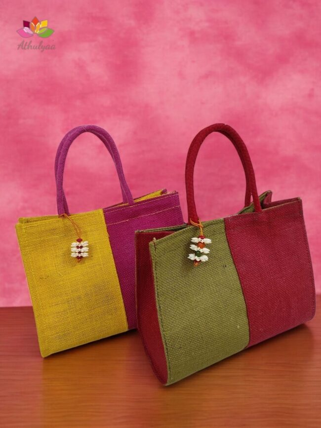 Twin Colour Jute bag