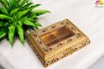 Golden Meenakari Transparent Dry fruit box