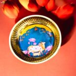 Pichwai Brass Tray  - Small - Image 4