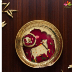 Pichwai Brass Tray  - Small - Image 2