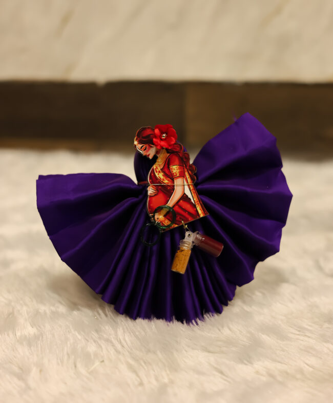 Silk cotton blouse bit with Baby shower haldi kumkum - Image 1
