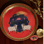Pichwai Brass Tray  - Big - Image 2