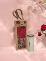 Jute Bottle bag and Bottle return gift combo
