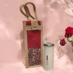 Jute Bottle bag and Bottle return gift combo