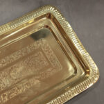 Traditional Brass etched serving tray - Image 3