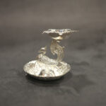 German Silver Peacock Diya with base - Image 2