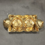 Brass Twin Haldi kumkum Platter
