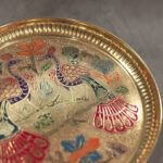 Brass Peacock Etched Plate - Image 2