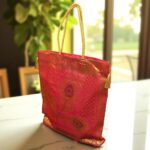 Banarasi Bag with Gold thread Handle - Image 4