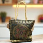Banarasi Bag with Gold thread Handle - Image 2