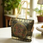 Banarasi Bag with Gold thread Handle - Image 5