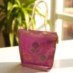 Banarasi Bag with Gold thread Handle - Image 6