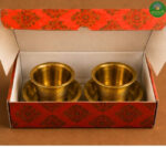 Brass davara tumbler in gift box