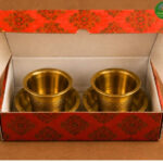 Brass davara tumbler in gift box