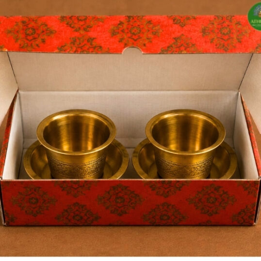 Brass davara tumbler in gift box