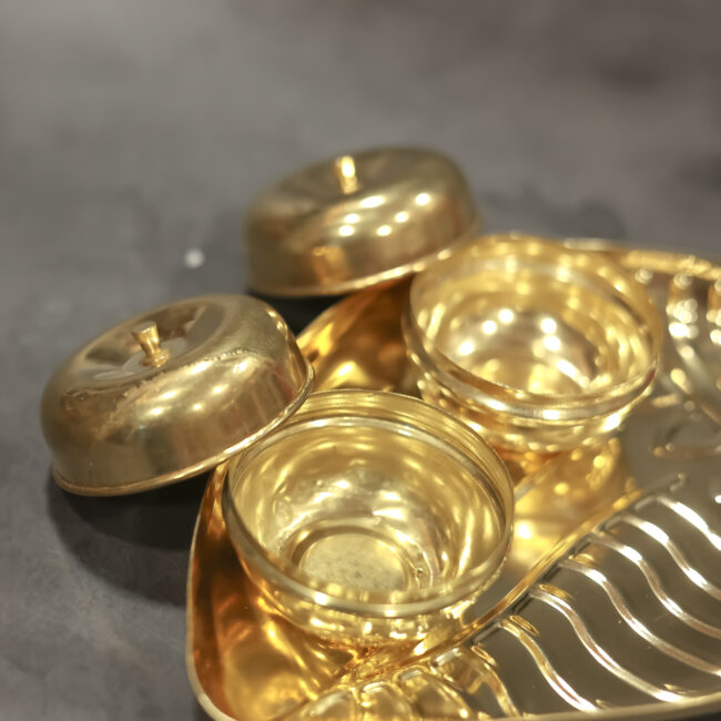 Brass Haldi Kumkum tray - Image 4
